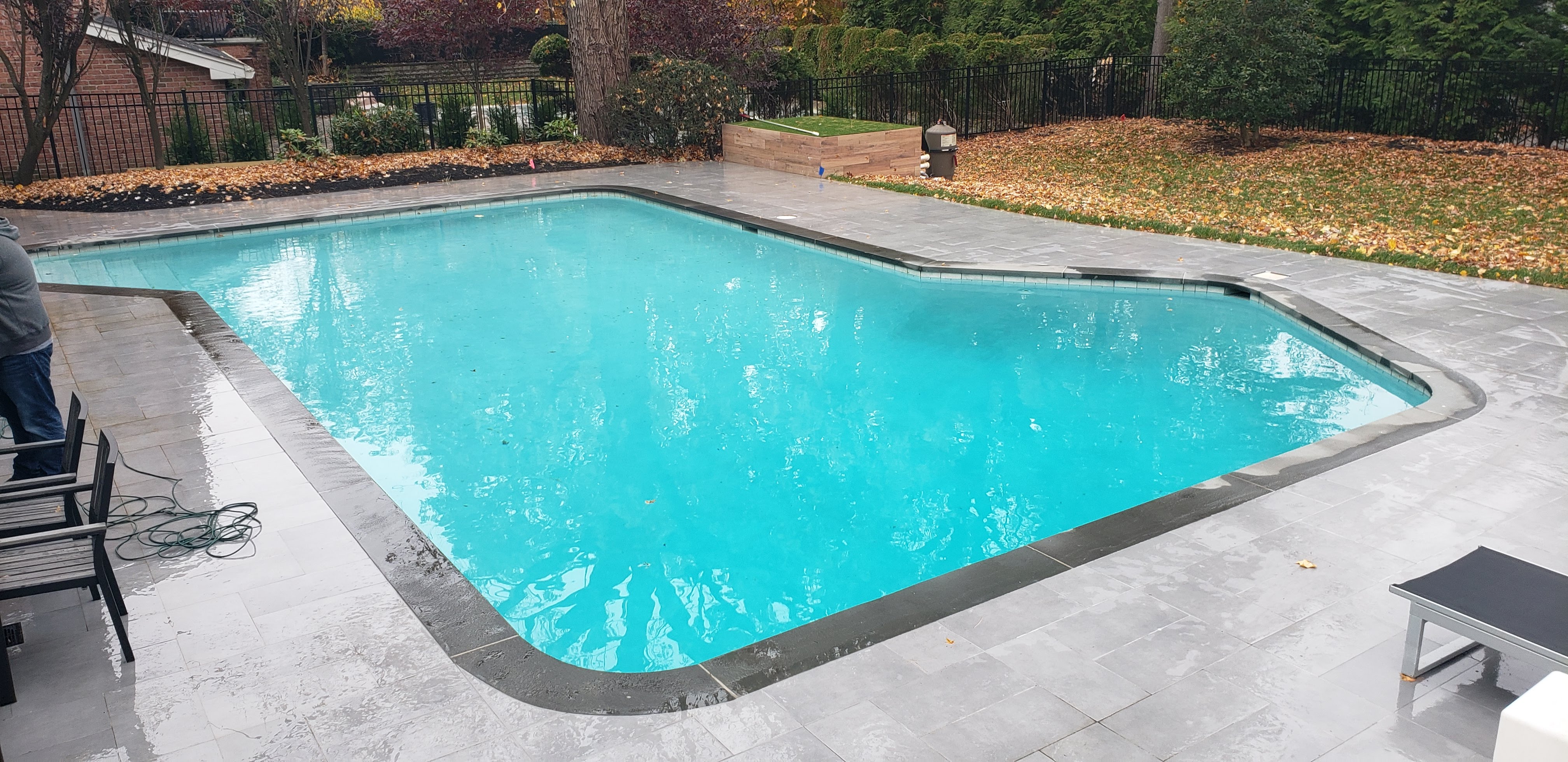 Pool and patio ready for scheduled service