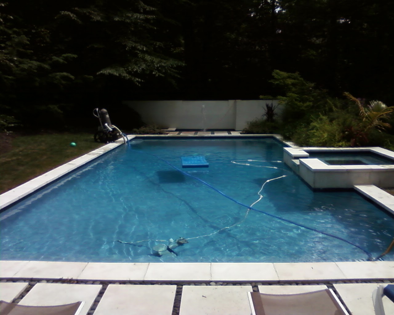 Pool edge and stone