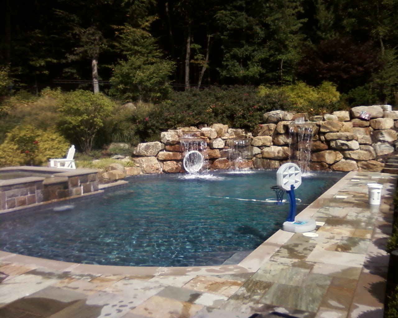 Outdoor pool setting