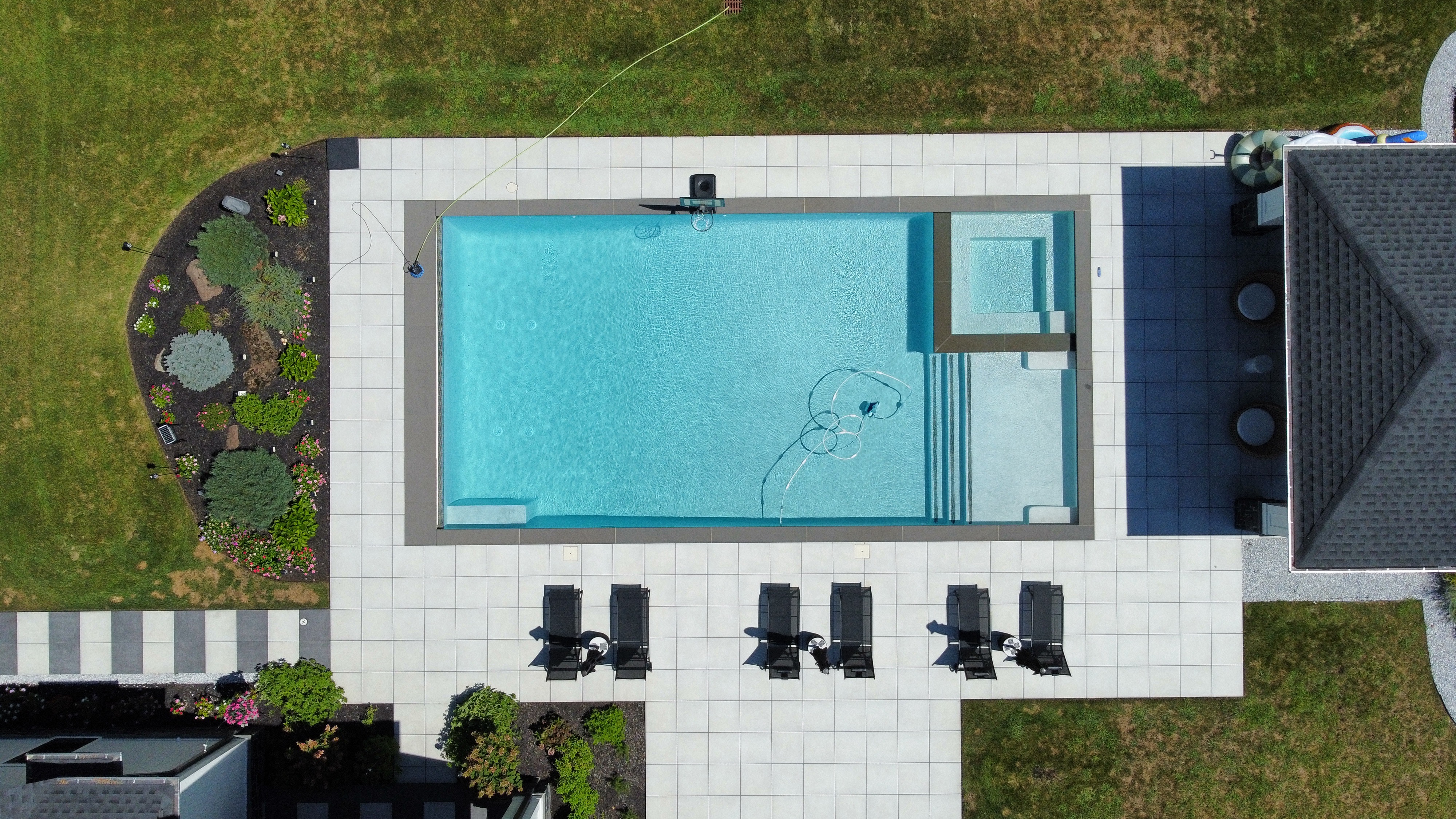 Aerial pool view