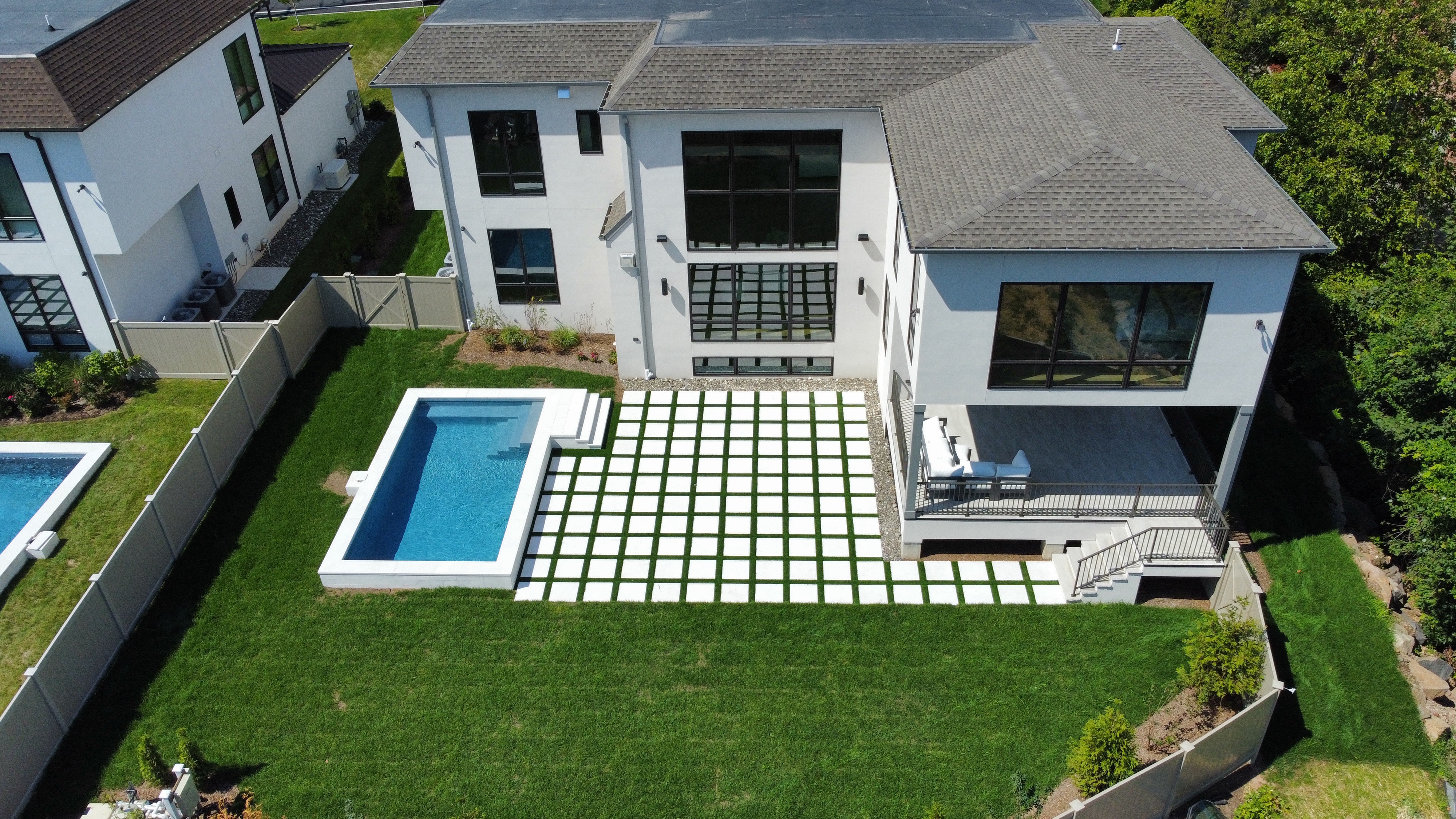 Drone still of pool project