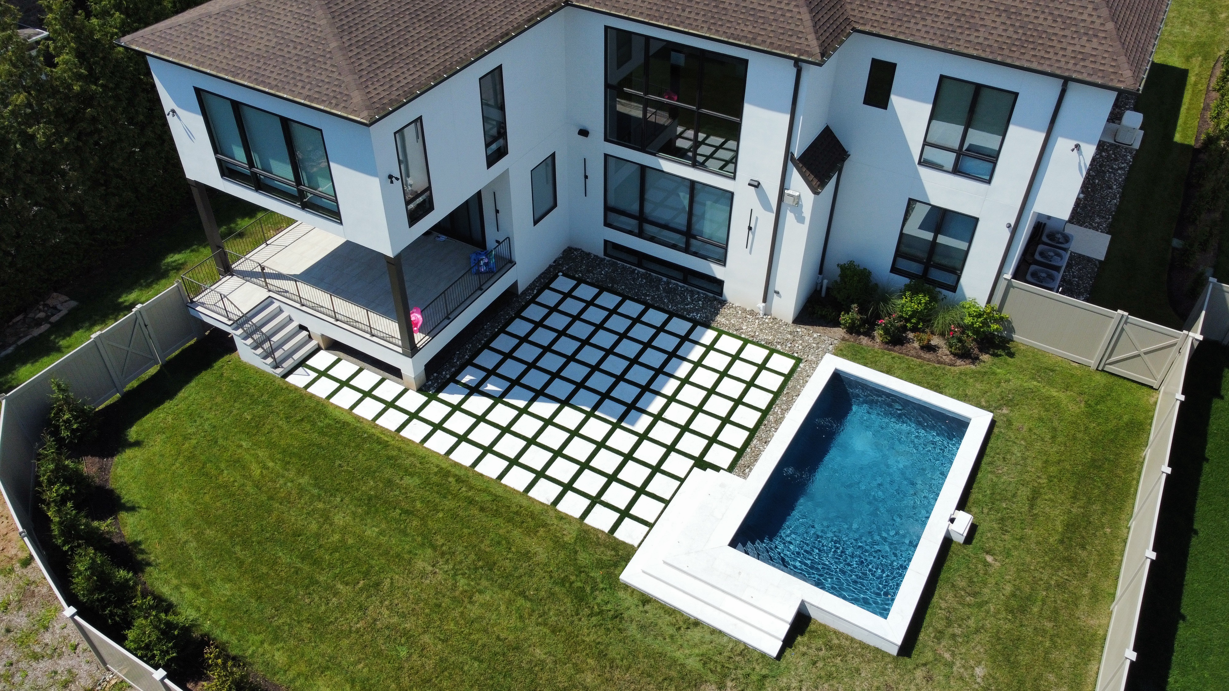 Overhead pool and patio
